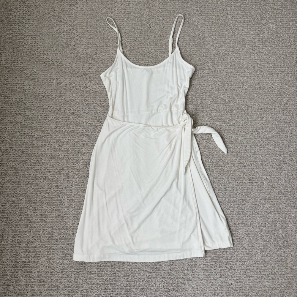 Elegant White Wrap Dress